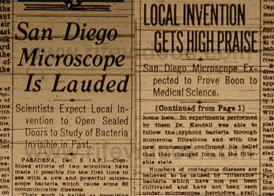 Rife Microscope Newspaper Article